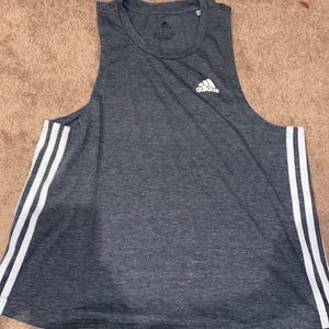 Adidas tank top 3 stripes on each side